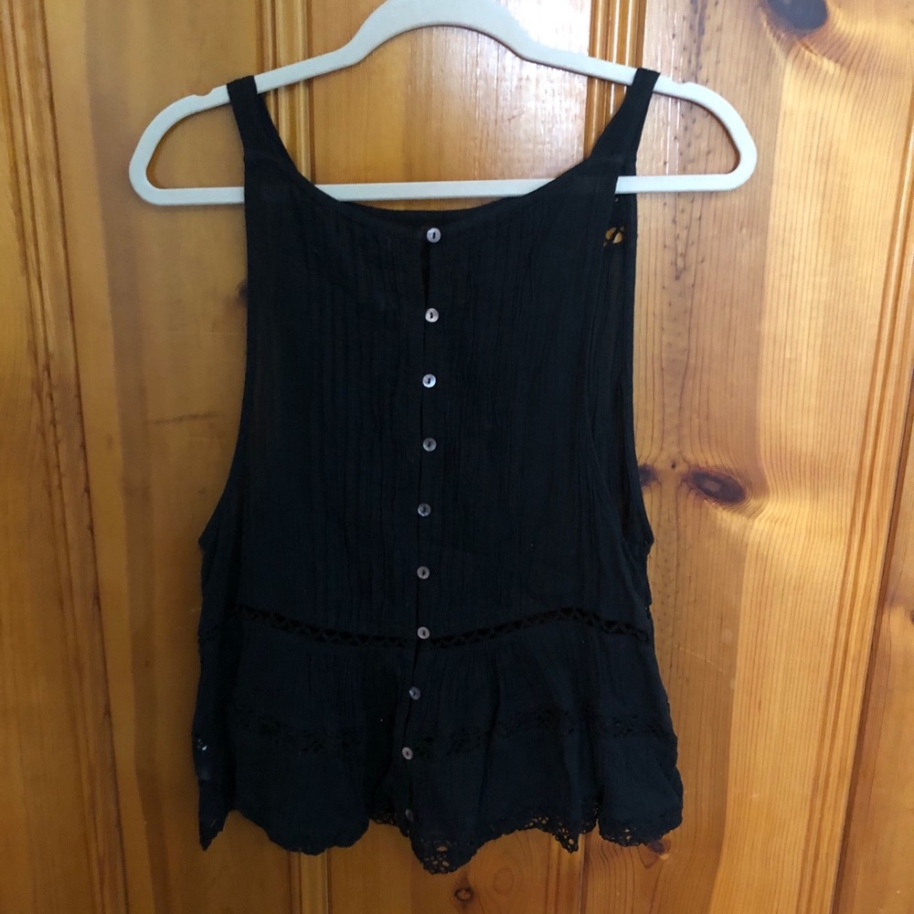 Free people crochet eyelet tank